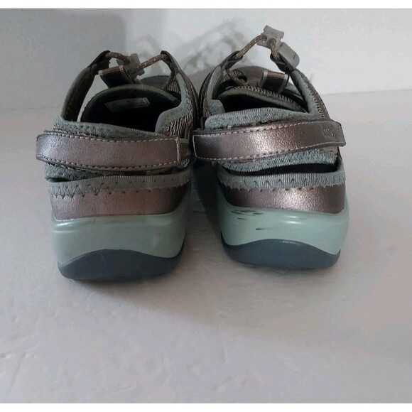 Orthofeet Verona Sandals Women's Size 9 Pewter Gray Leather Fisherman 997 - Picture 4 of 5